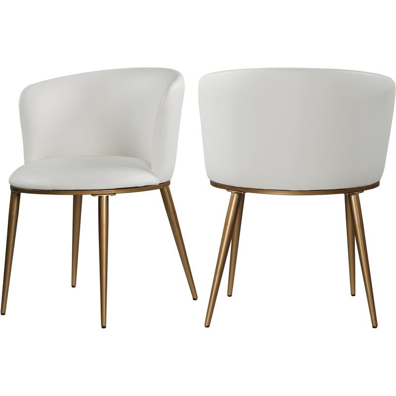 Meridian Furniture Skylar White Faux Leather Dining Chair (Set of 2)