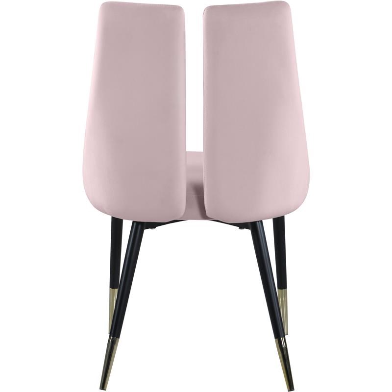 Meridian Furniture Sleek Pink Velvet Dining Chair (Set of 2)