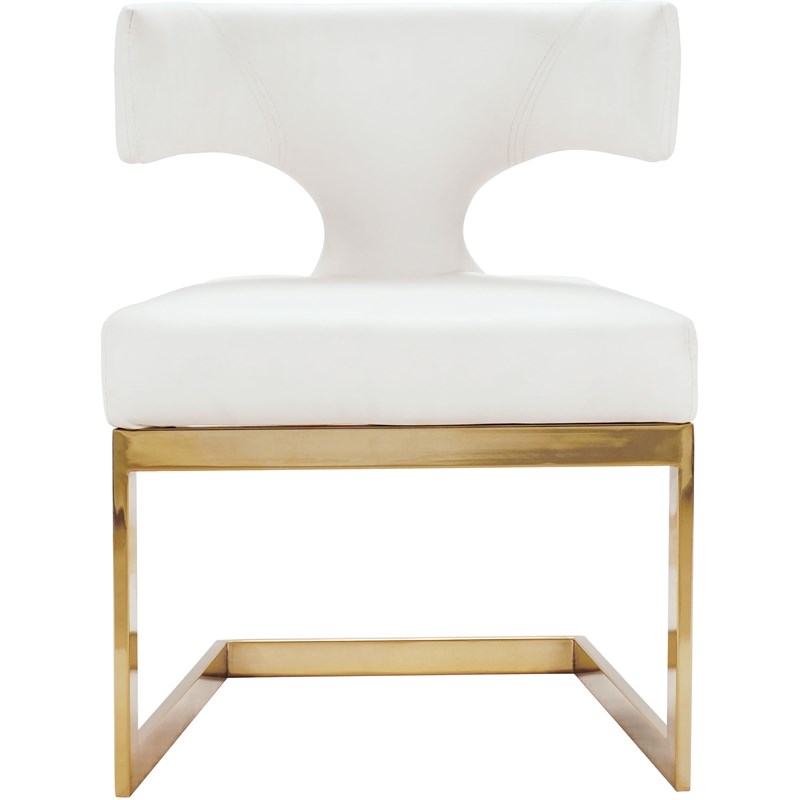 Meridian Furniture Alexandra White Faux Leather Dining Chair