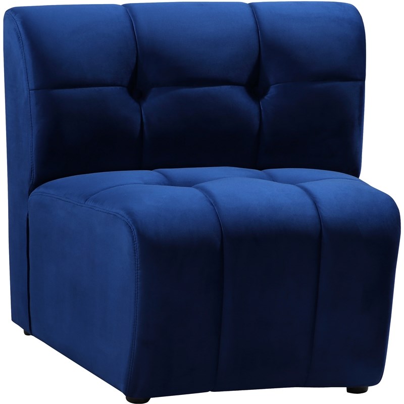 Meridian Furniture Limitless Navy Velvet Modular Chair