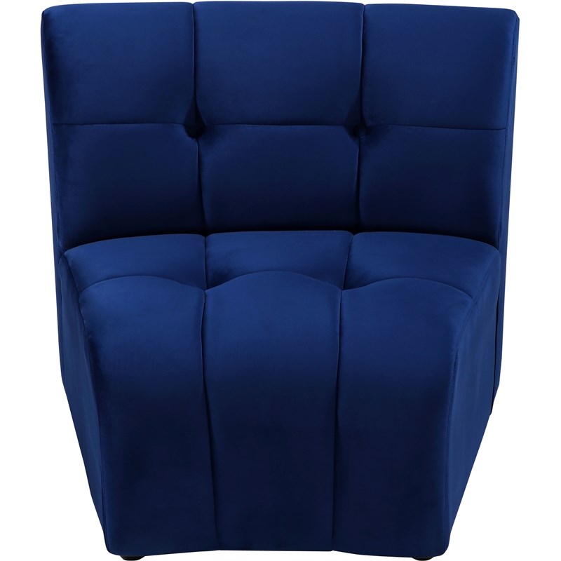 Meridian Furniture Limitless Navy Velvet Modular Chair