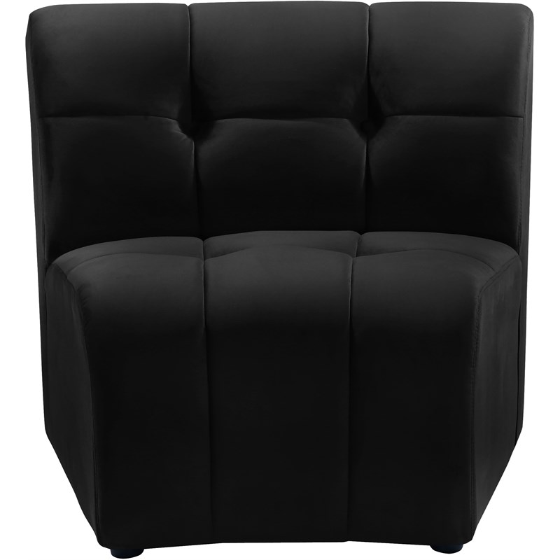 Meridian Furniture Limitless Black Velvet Modular Chair
