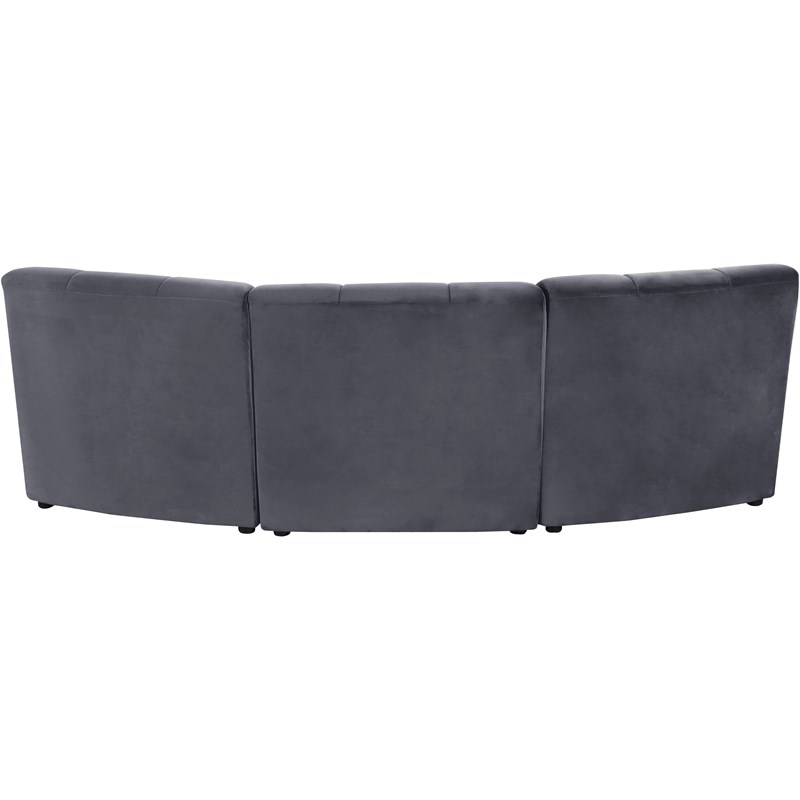 Meridian Furniture Limitless Gray Velvet Modular Sofa