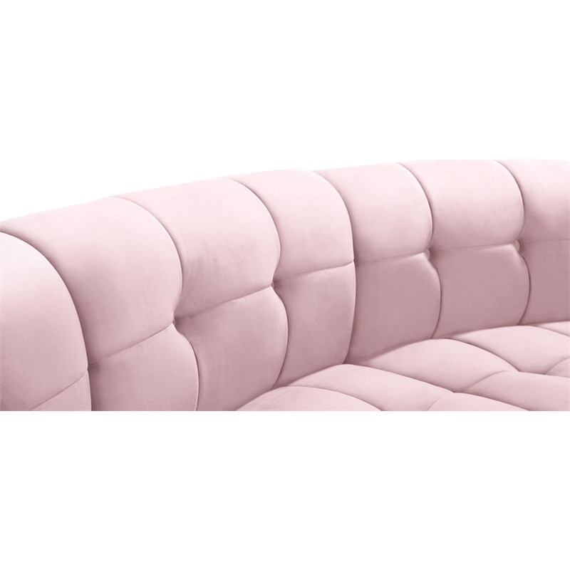 Meridian Furniture Limitless Pink Velvet Modular Sofa