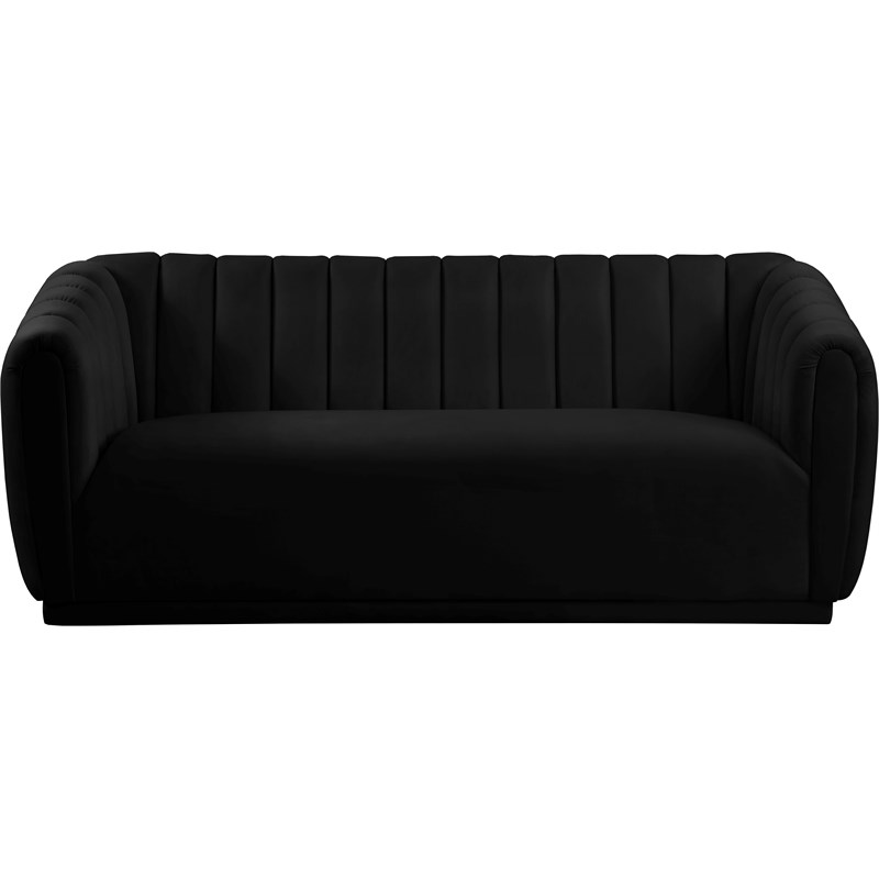 Meridian Furniture Dixie Black Velvet Sofa