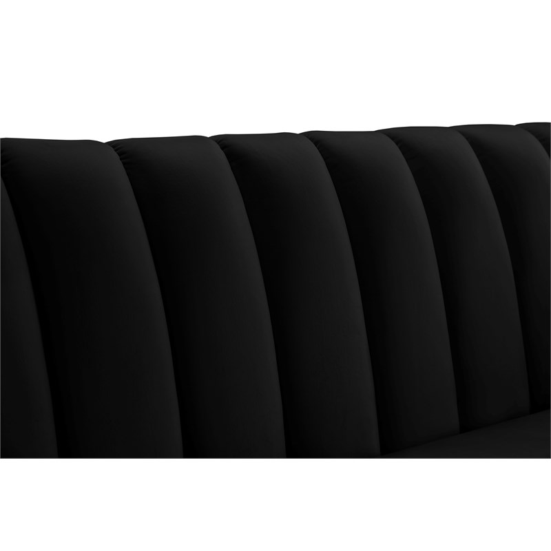 Meridian Furniture Dixie Black Velvet Sofa