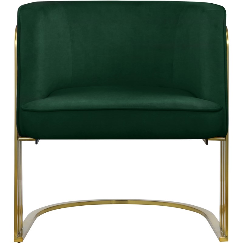 Meridian Furniture Rays Green Velvet Upholstered Accent Chair