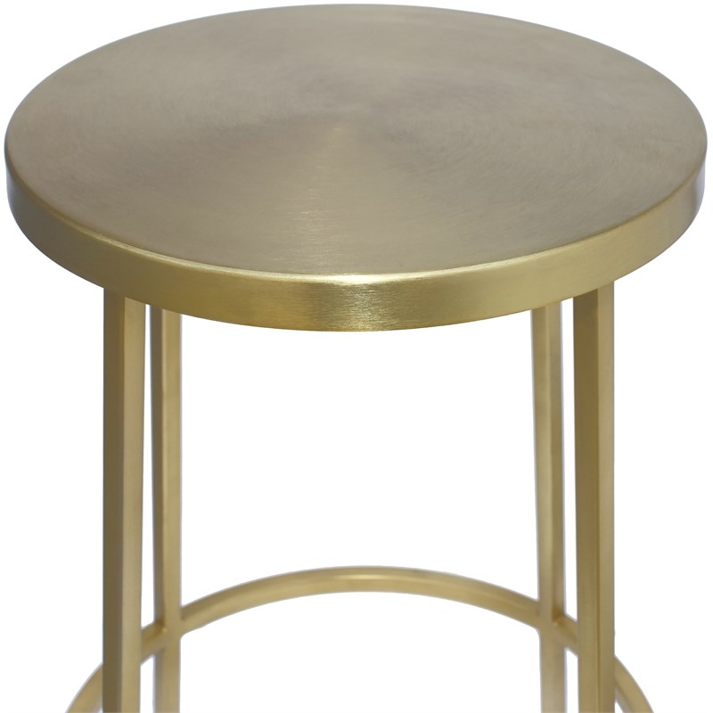 Meridian Furniture Tyson Brushed Gold Iron Counter Stool