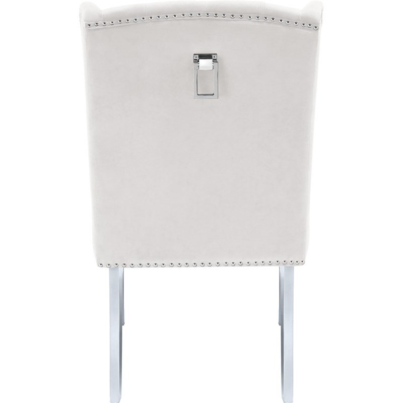 Meridian Furniture Suri Cream Velvet Dining Chair (Set of 2)