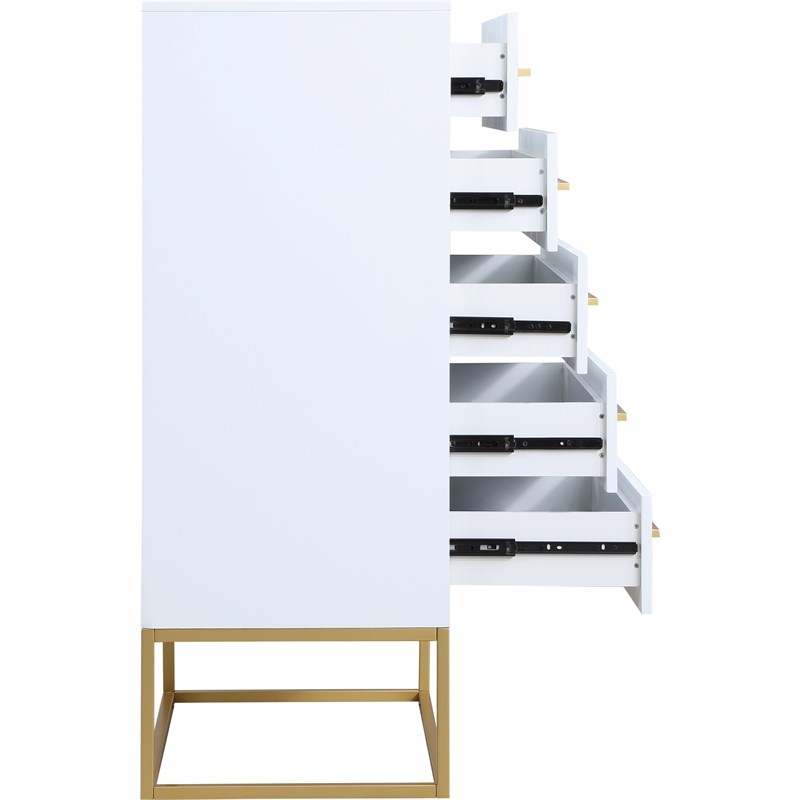 Meridian Furniture Maxine Chest in Rich White Finish