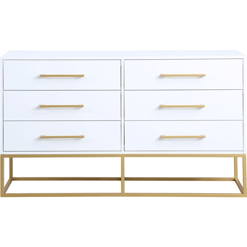 Meridian Furniture Maxine Dresser in Rich White Finish