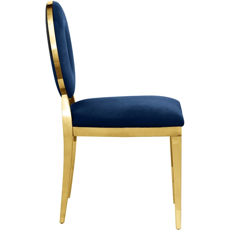 Meridian Furniture Carousel Navy Velvet Dining Chair (Set of 2)