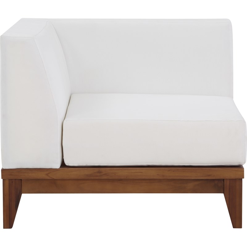 Meridian Furniture Rio Off White Waterproof Fabric Corner Chair