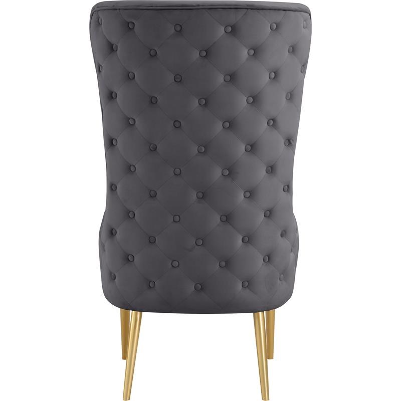 Meridian Furniture Alexander Grey Velvet Accent Chair