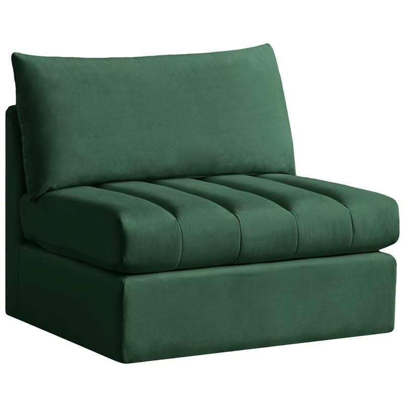 Meridian Furniture Jacob Green Velvet Armless