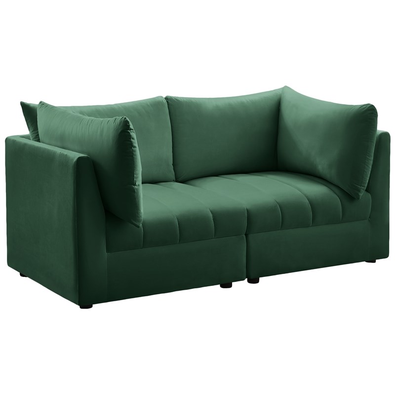 Meridian Furniture Jacob Green Velvet Modular Sofa