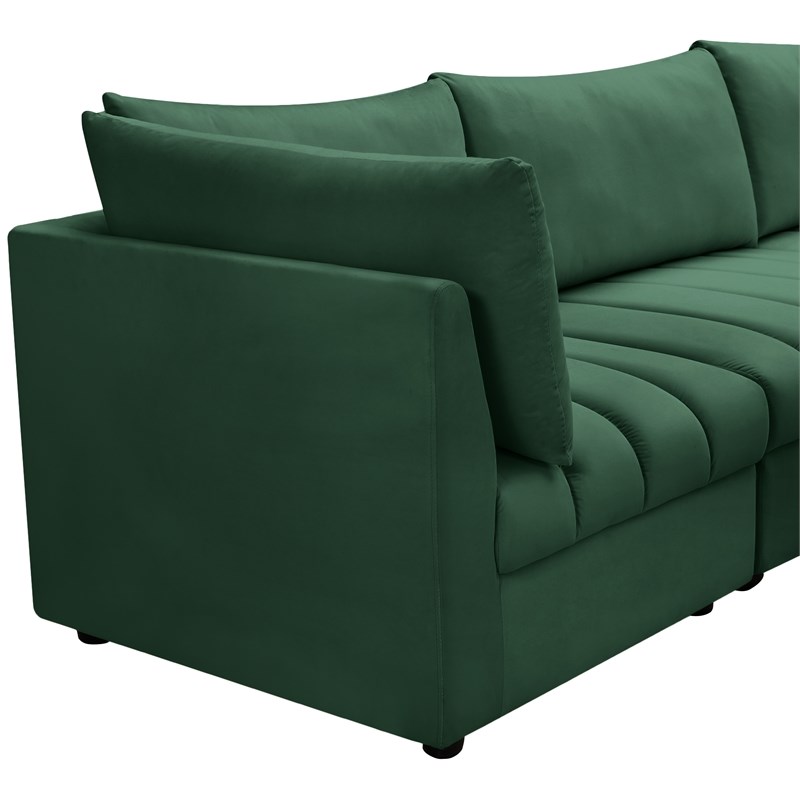 Meridian Furniture Jacob Green Velvet Modular Sectional