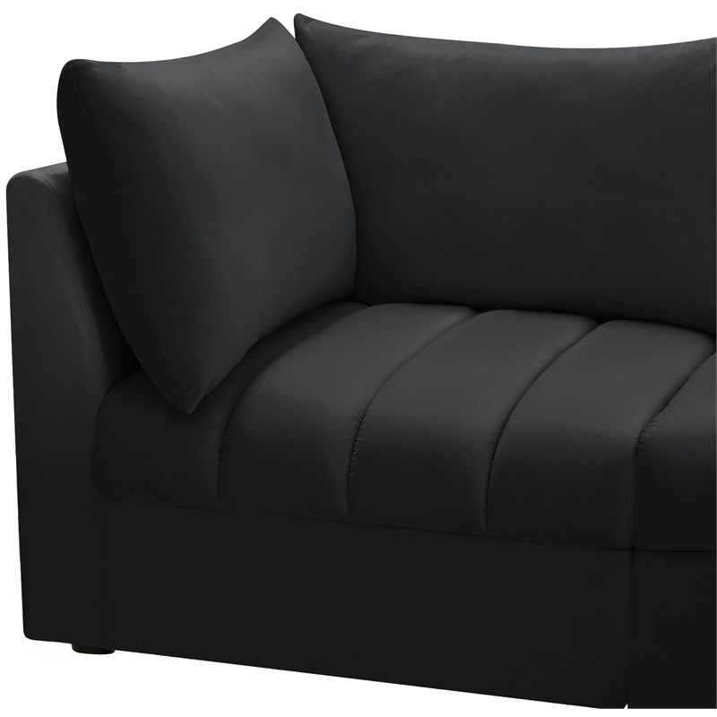 Meridian Furniture Jacob Black Velvet Modular Sofa