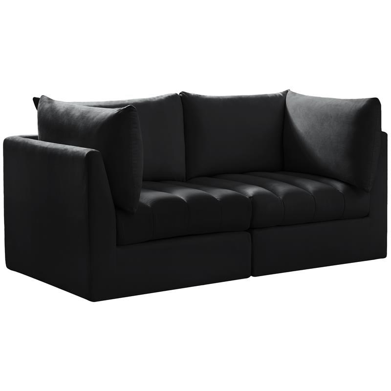 Meridian Furniture Jacob Black Velvet Modular Sofa