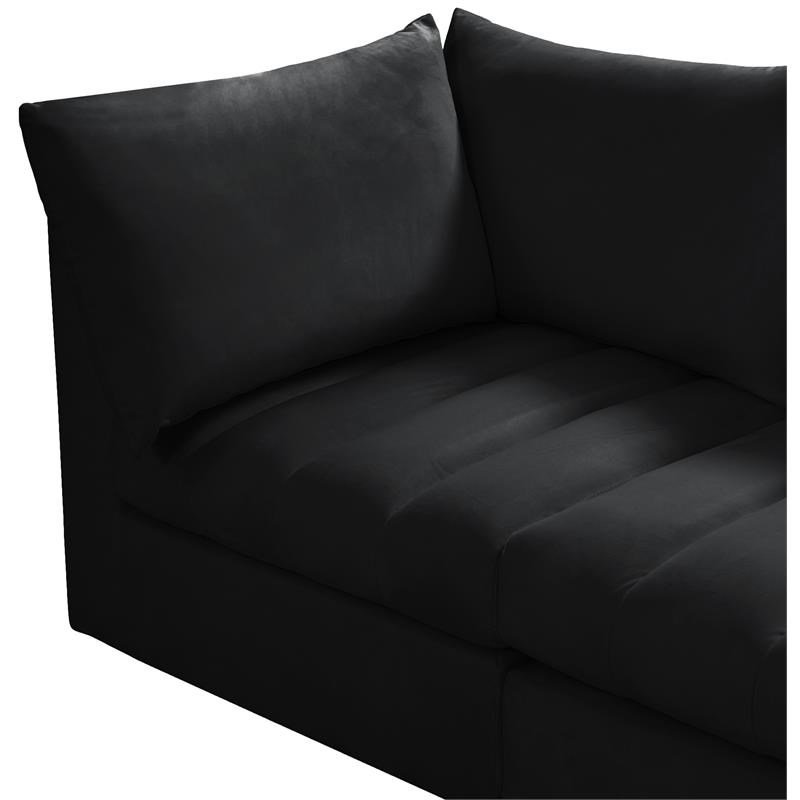 Meridian Furniture Jacob Black Velvet Modular Sectional