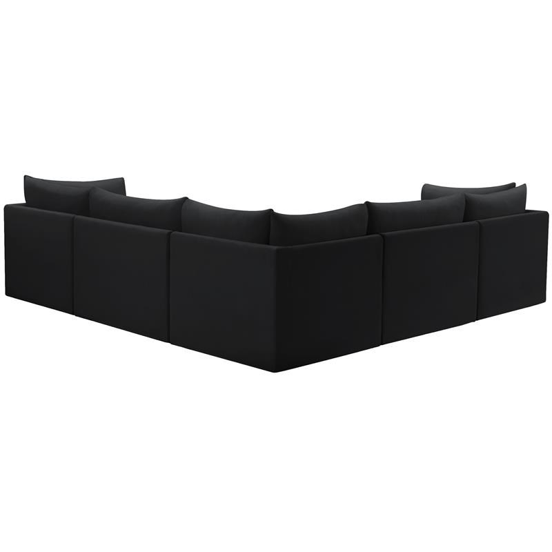 Meridian Furniture Jacob Black Velvet Modular Sectional