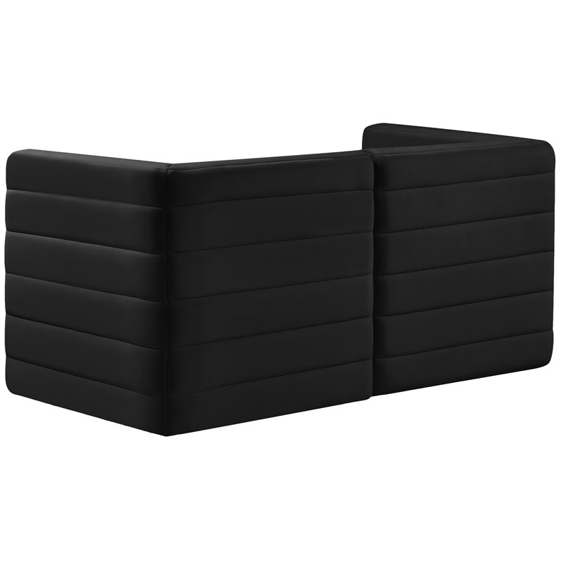 Meridian Furniture Quincy Black Velvet Modular Sofa Homesquare