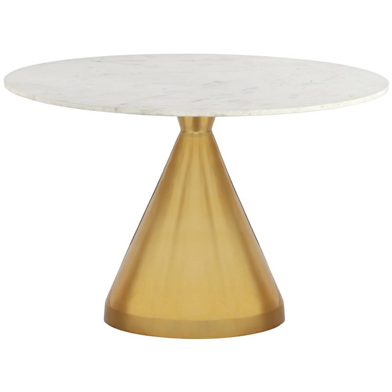 Meridian Furniture Emery White Marble Dining Table