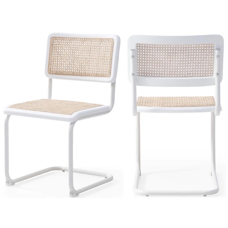 Kano White Powder Coating Dining Chair (Set of 2)