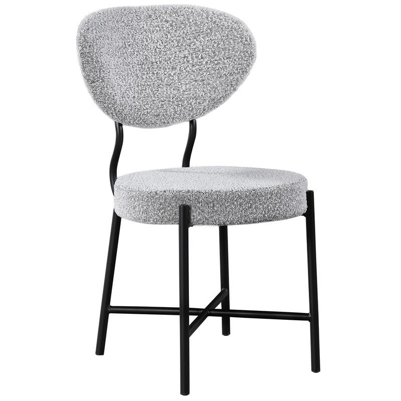 Allure Grey Boucle Fabric Dining Chair (Set of 2)