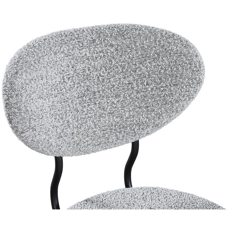 Allure Grey Boucle Fabric Dining Chair (Set of 2)