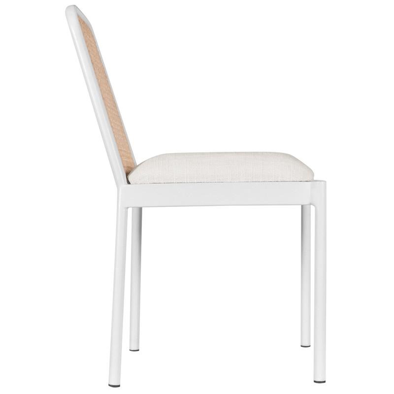 Atticus White Powder Coated Metal Dining Chair (Set of 2)