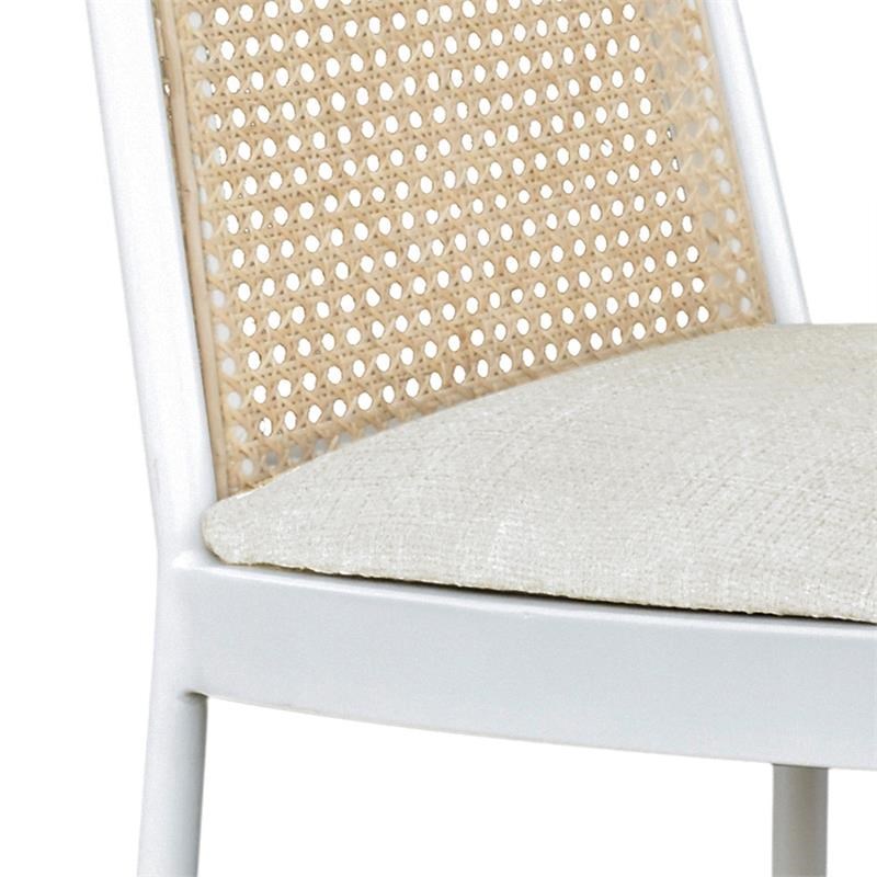 Atticus White Powder Coated Metal Dining Chair (Set of 2)