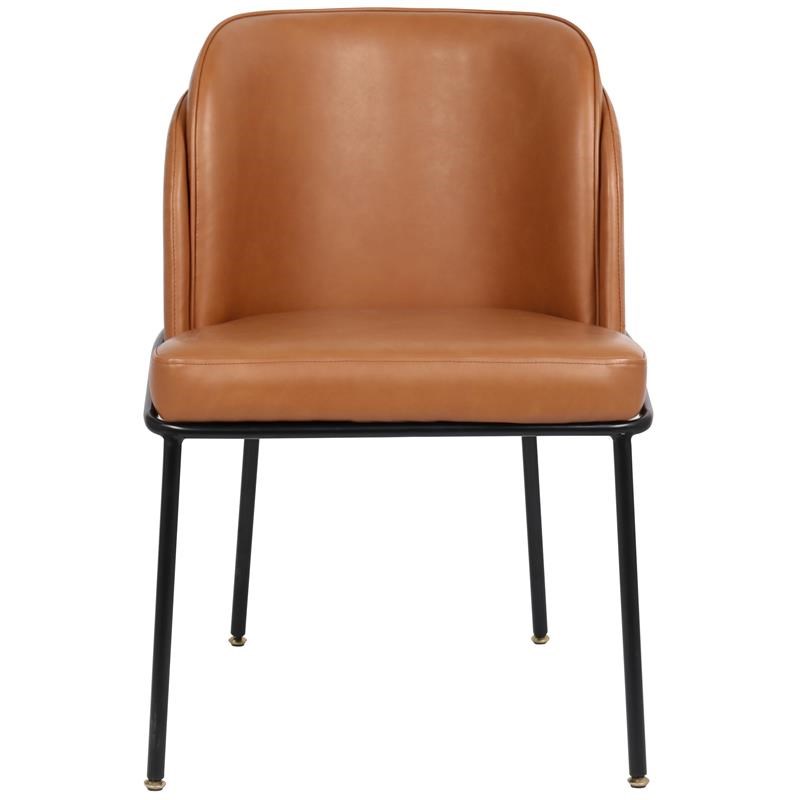 Jagger Cognac Faux Leather Dining Chair (Set of 2)