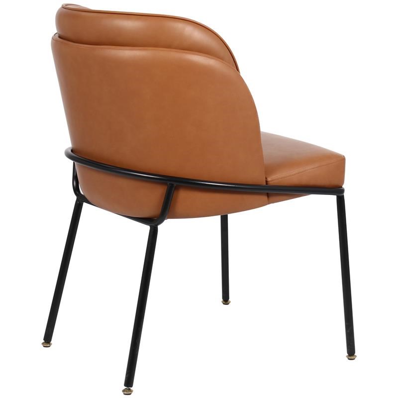 Jagger Cognac Faux Leather Dining Chair (Set of 2)