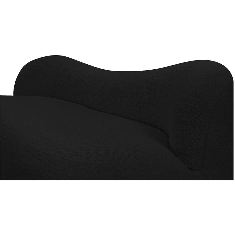 Flair Black Boucle Fabric Bench
