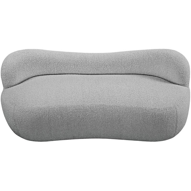 Flair Grey Boucle Fabric Bench