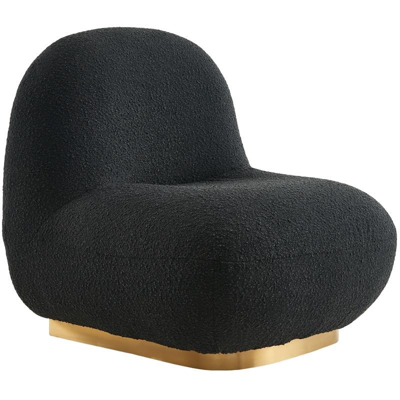 Liam Black Boucle Fabric Accent Chair
