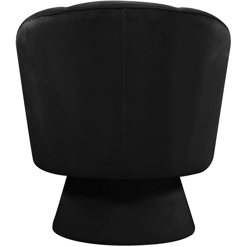 Swanson Black Velvet Accent Chair