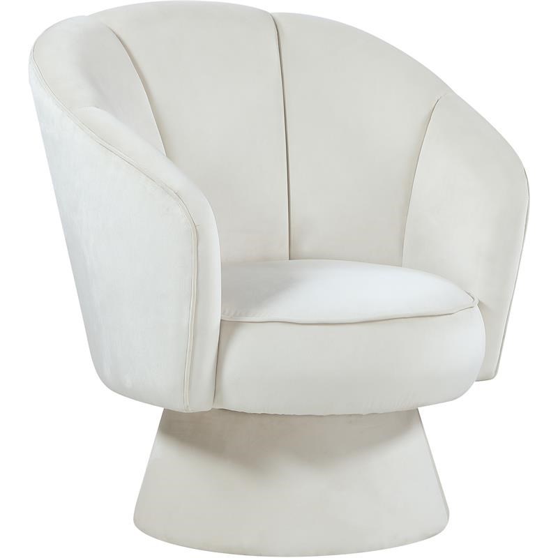 Swanson Cream Velvet Accent Chair