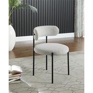 Beacon Cream Boucle Fabric Dining Chair Set Of 2 Homesquare