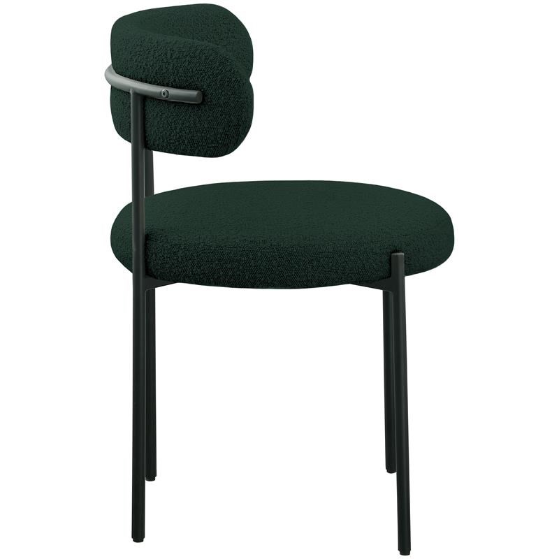 Beacon Green Boucle Fabric Dining Chair (Set of 2)