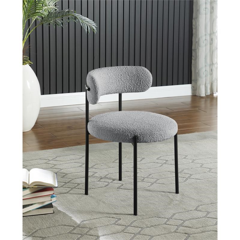 Beacon Grey Boucle Fabric Dining Chair (Set of 2)