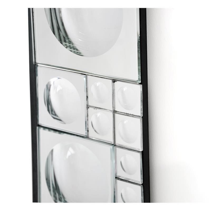 Camden Isle Bubbles Geometric Wall Mirror with Beveled Mirrored Glass