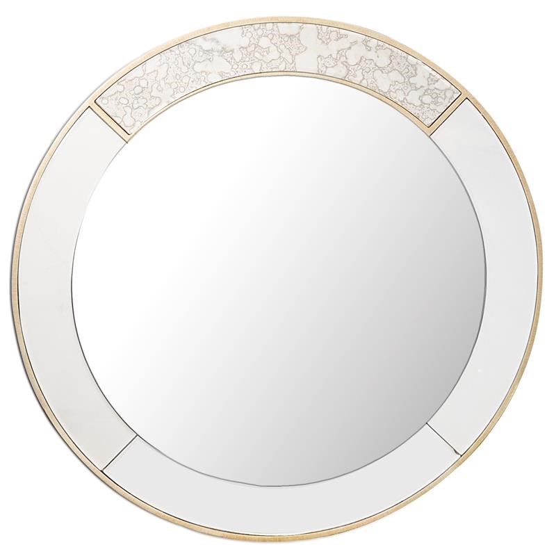 Camden Isle Brooks Round Wall Mirror with Beveled Mirrored Glass