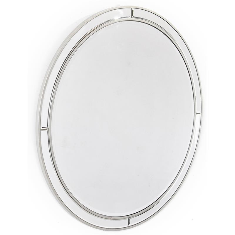 Camden Isle Simple Lines Wall Mirror with Beveled Mirrored Glass