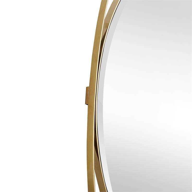 Camden Isle Sonya Wall Mirror with Gold Stainless Steel Frame
