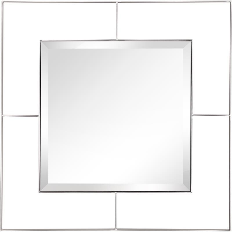 Camden Isle Covington Square Wall Mirror with Iron Frame