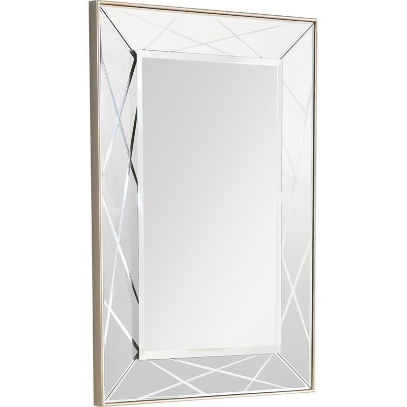 Camden Isle Insley Wall Mirror with Champagne Frame