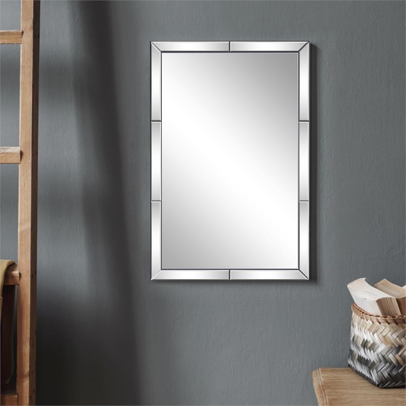 Camden Isle Divvy Wall Mirror with Clear Mirrored Glass Frame
