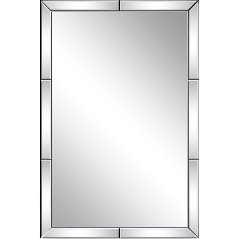 Camden Isle Divvy Wall Mirror with Clear Mirrored Glass Frame